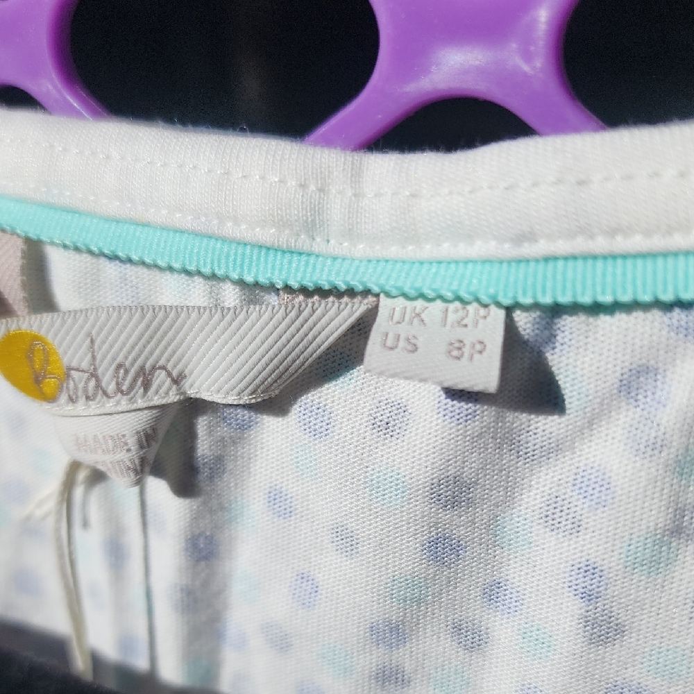 Boden Blue and Black Midi Dress 100% Cotton - Picture 9 of 10